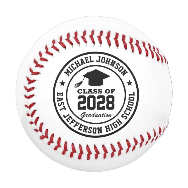 Balle De Baseball Lycée Diplômé Collège Classe de fin d'études (Devant Gauche)