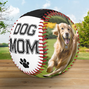 Balle De Baseball Maman Chien Fête des Mères Photos d'animaux Monogr