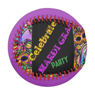 BALLE DE BASEBALL MARDI GRAS