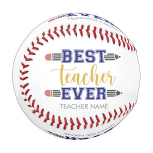 Balle De Baseball Meilleur enseignant personnalisé jamais - Cadeau C