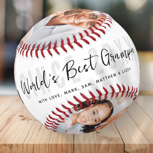Balle De Baseball Meilleur Grampa moderne 4 Fête des pères photo au  (Créateur téléchargé)