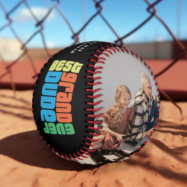 Balle De Baseball Meilleur Grand-Dude jamais | Photo Fête des pères (Créateur téléchargé)
