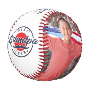 Balle De Baseball Meilleur Grand-Père Jamais Photo Personnalisée Bas