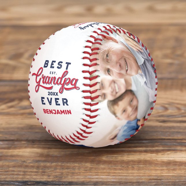 Balle De Baseball Meilleur Grand-Père | Photos et monographies d'ann (Créateur téléchargé)