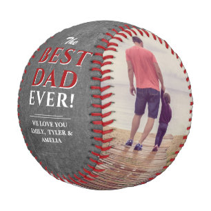 Balle De Baseball Meilleur Papa Collage Photo sur Tableau Noir