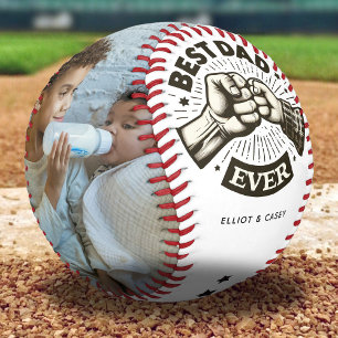 Balle De Baseball Meilleur Papa du Monde Pompe à Poing Personnalisé 