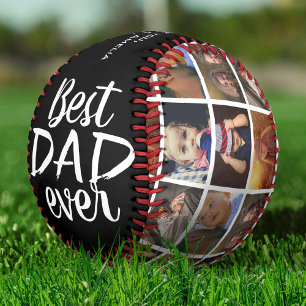 Balle De Baseball Meilleur papa Ever 6 photo Collage noir