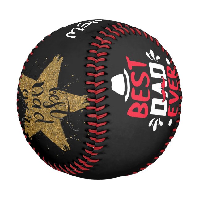 Balle De Baseball Meilleur Papa jamais Baseball (Angle)