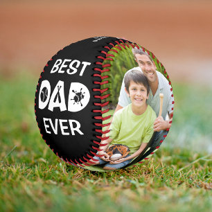 Balle De Baseball Meilleur Papa Jamais Baseball Nom Photo Personnali