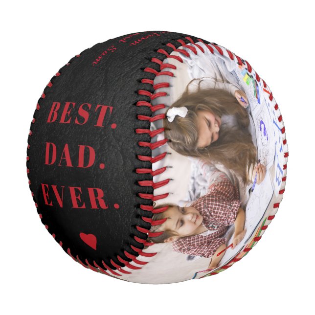 Balle De Baseball Meilleur papa jamais photo collage Happy Fête des  (Angle)