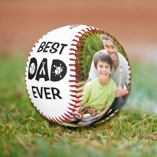 Balle De Baseball Meilleur Papa Jamais Photo Nom Personnalisé Person