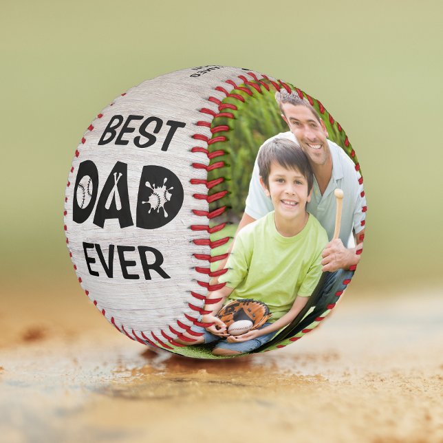 Balle De Baseball Meilleur Papa Jamais Russe Baseball Nom photo Pers (Créateur téléchargé)