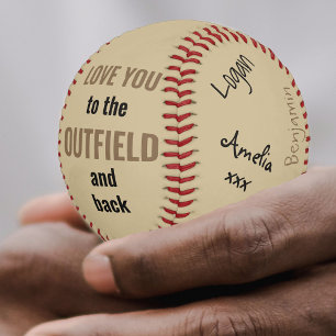 Balle De Baseball Meilleur Papa Jamais Signé Photo Cream Black Gold