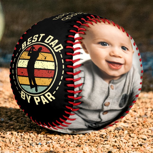Balle De Baseball Meilleur papa par Par Photo personnalisée (Créateur téléchargé)