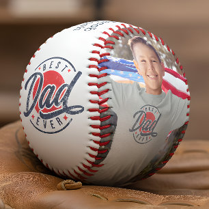 Balle De Baseball Meilleur Papa Personnalisé Photo Baseball