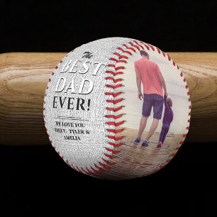 Balle De Baseball Meilleur Papa Rustique Collage Photo 2 Fête des Pè