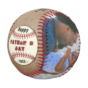 Balle De Baseball Meilleur Papa Rustique Joyeuse Fête des Pères 2 Ph
