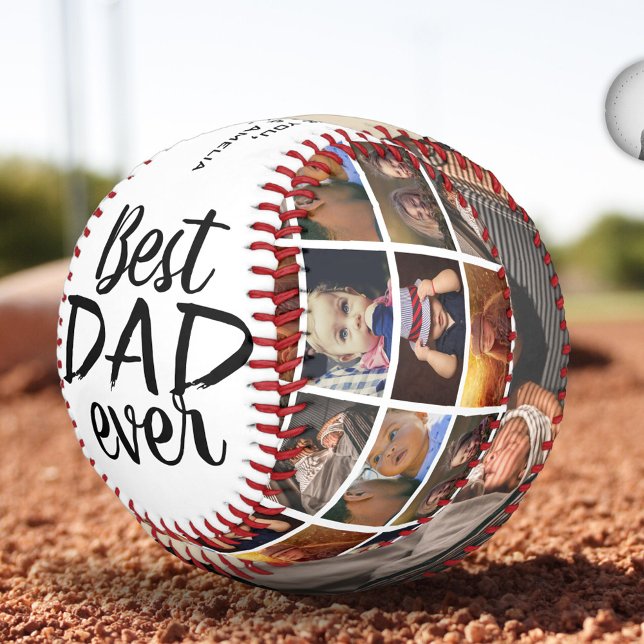 Balle De Baseball Meilleur papa toujours personnalisé Père`s Day 6 P (Créateur téléchargé)