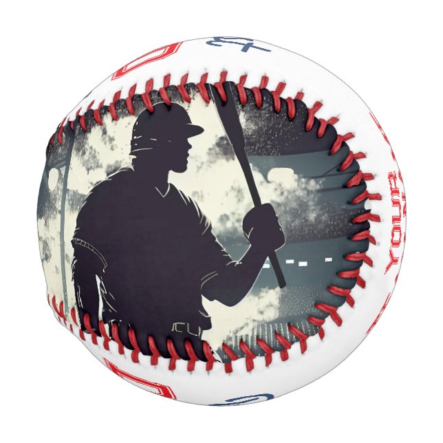 Balle De Baseball Meilleur Père De Baseball Jamais Photos Personnali (Devant Droite)