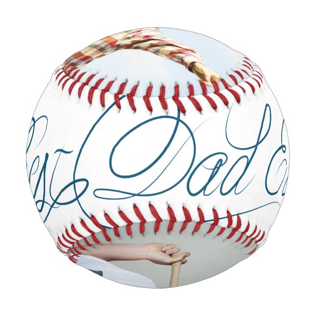 Balle De Baseball Meilleur Père Jamais. Style d'écriture manuelle (Devant)