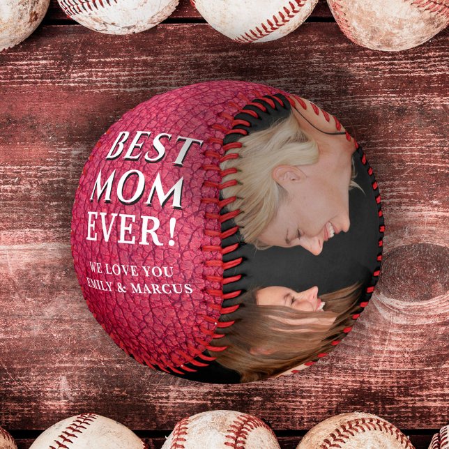 Balle De Baseball Meilleure maman cuir Imprimer la fête des mères Co (Créateur téléchargé)