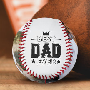 Balle De Baseball Message personnalisé photo de Best Dad Ever 2