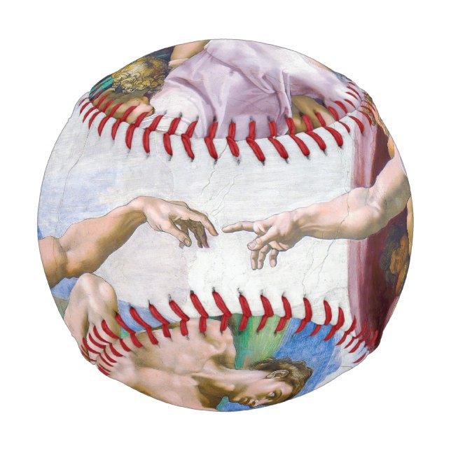 Balle De Baseball Michelangelo - Création d'Adam Isolé (Devant)