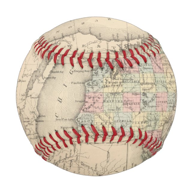Balle De Baseball Michigan (Devant)