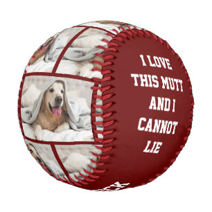 Balle De Baseball Mignonne J'ADORE CE MUTT Photographie personnali
