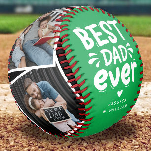 Balle De Baseball Moderne Meilleur Papa Ever 4 Photo Pères Cadeau