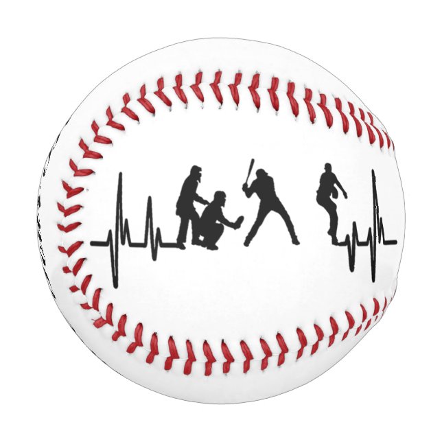 Balle De Baseball Mon Coeur bat Pour Le Baseball (Devant Gauche)