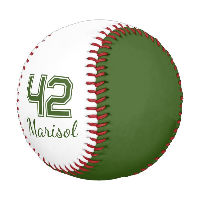 Balle De Baseball Monogramme du numéro du joueur (Angle)