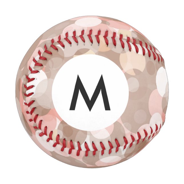 Balle De Baseball Monogramme Motif simple - Cercles (Devant Gauche)