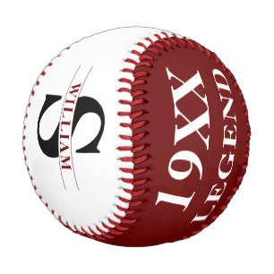 Balle De Baseball Monogramme Père Anniversaire Légende N'importe que