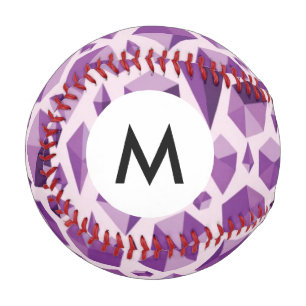 Balle De Baseball Monogramme Purple formes géométriques de bijoux