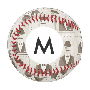 Balle De Baseball Monogramme Retro motif pour homme
