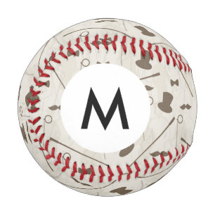 Balle De Baseball Monogramme Retro motif pour homme 2