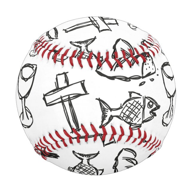 Balle De Baseball Motif chrétien (Devant)