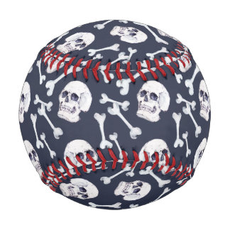Balle De Baseball Motif crâne à main levée