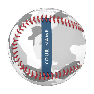 Balle De Baseball Motif de camouflage gris neige d'hiver Personnalis