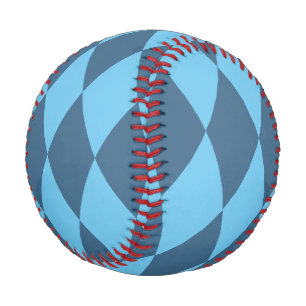 Balle De Baseball Motif de drapeau rhombique de Bavière bleue