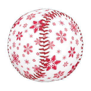 Balle De Baseball Motif de flocon de neige, Flammes de neige rouges,