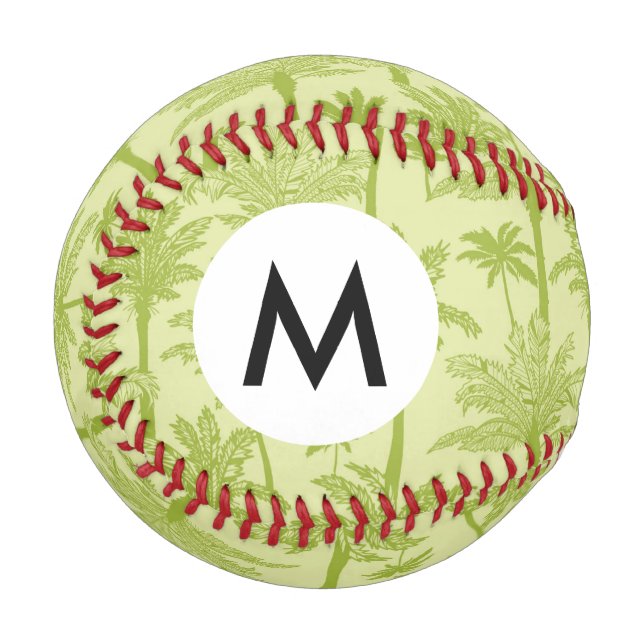 Balle De Baseball Motif de palmiers verts (Devant Gauche)