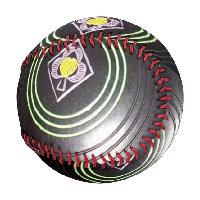 Balle De Baseball Motif de pelouse, Baseball de taille régulière (Dos Gauche)
