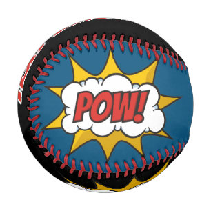 Balle De Baseball Motif d'effet sonore de bande dessinée