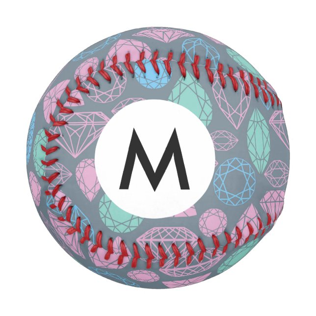 Balle De Baseball Motif d'icône Gemstone (Devant Gauche)