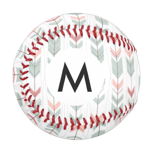 Balle De Baseball Motif géométrique de style rétro (Devant Gauche)