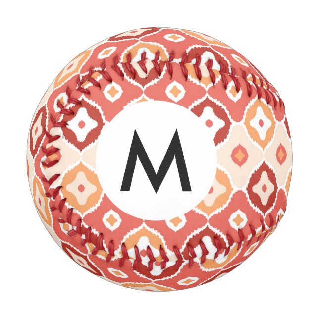 Balle De Baseball Motif géométrique ikat d'or (Devant Gauche)