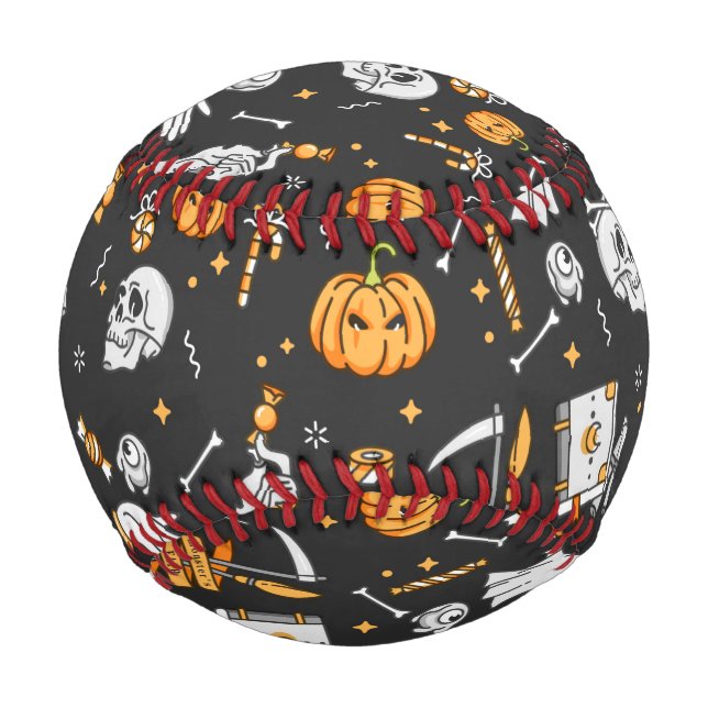 Balle De Baseball Motif Halloween 2 (Devant)