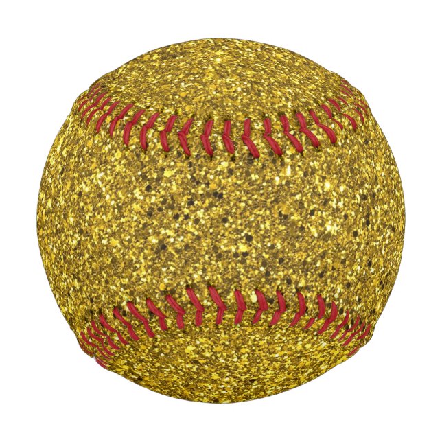 Balle De Baseball Motif Parties scintillant or (Devant)